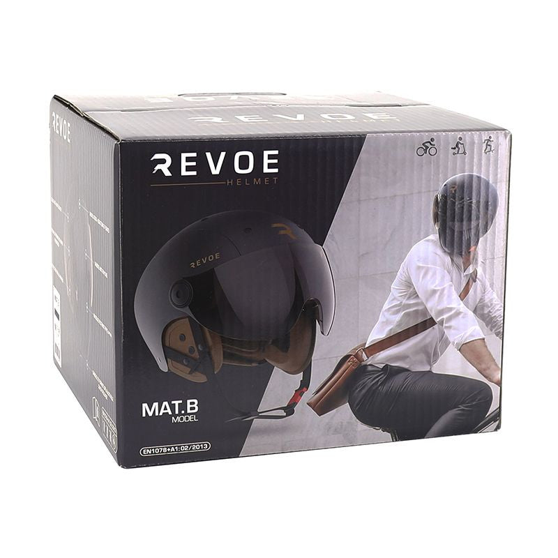 CASQUE ADULTE REVOE PREMIUM URBAIN/CITY NOIR MAT