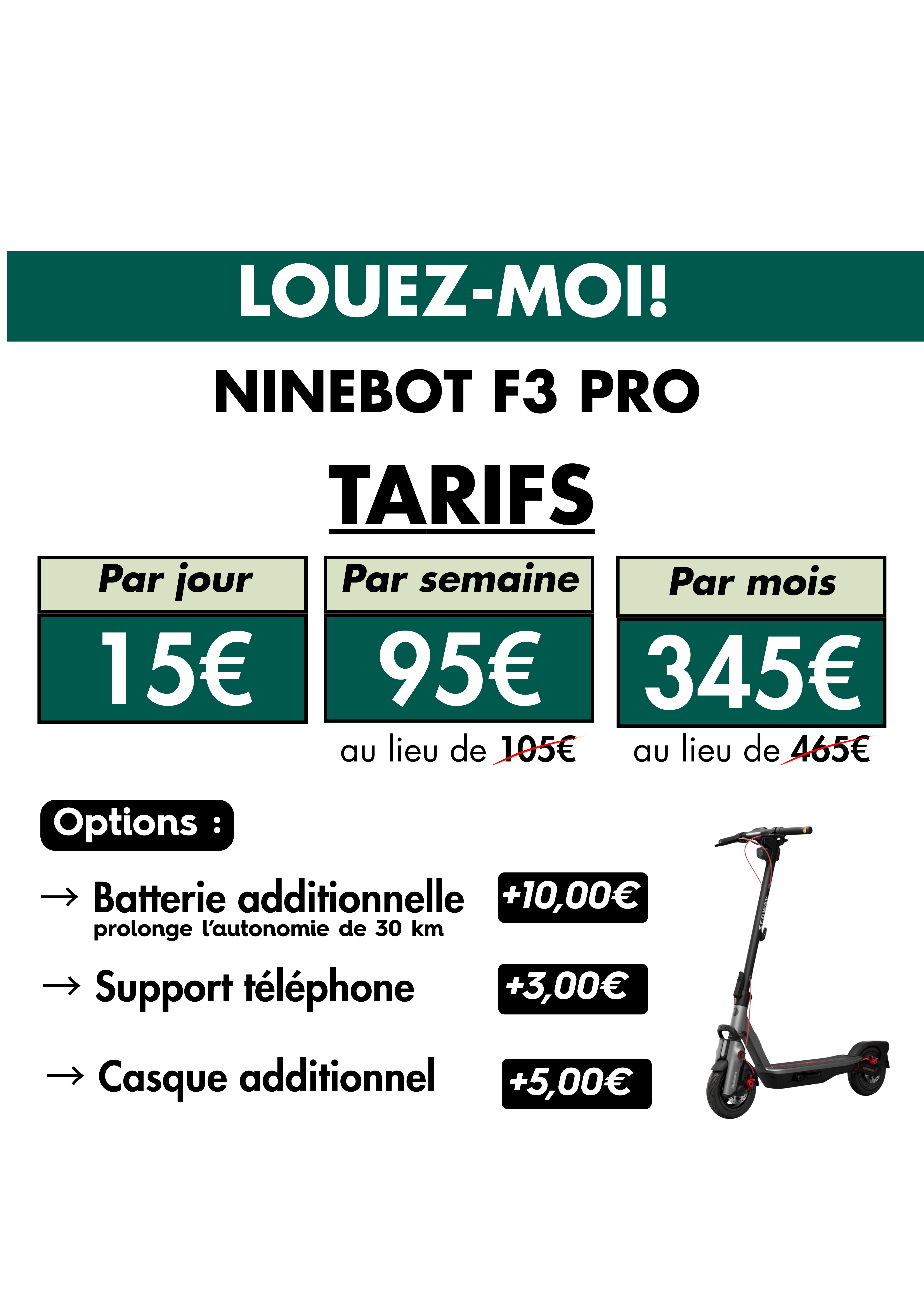 Rental - Segway-Ninebot F3 Pro E electric scooter