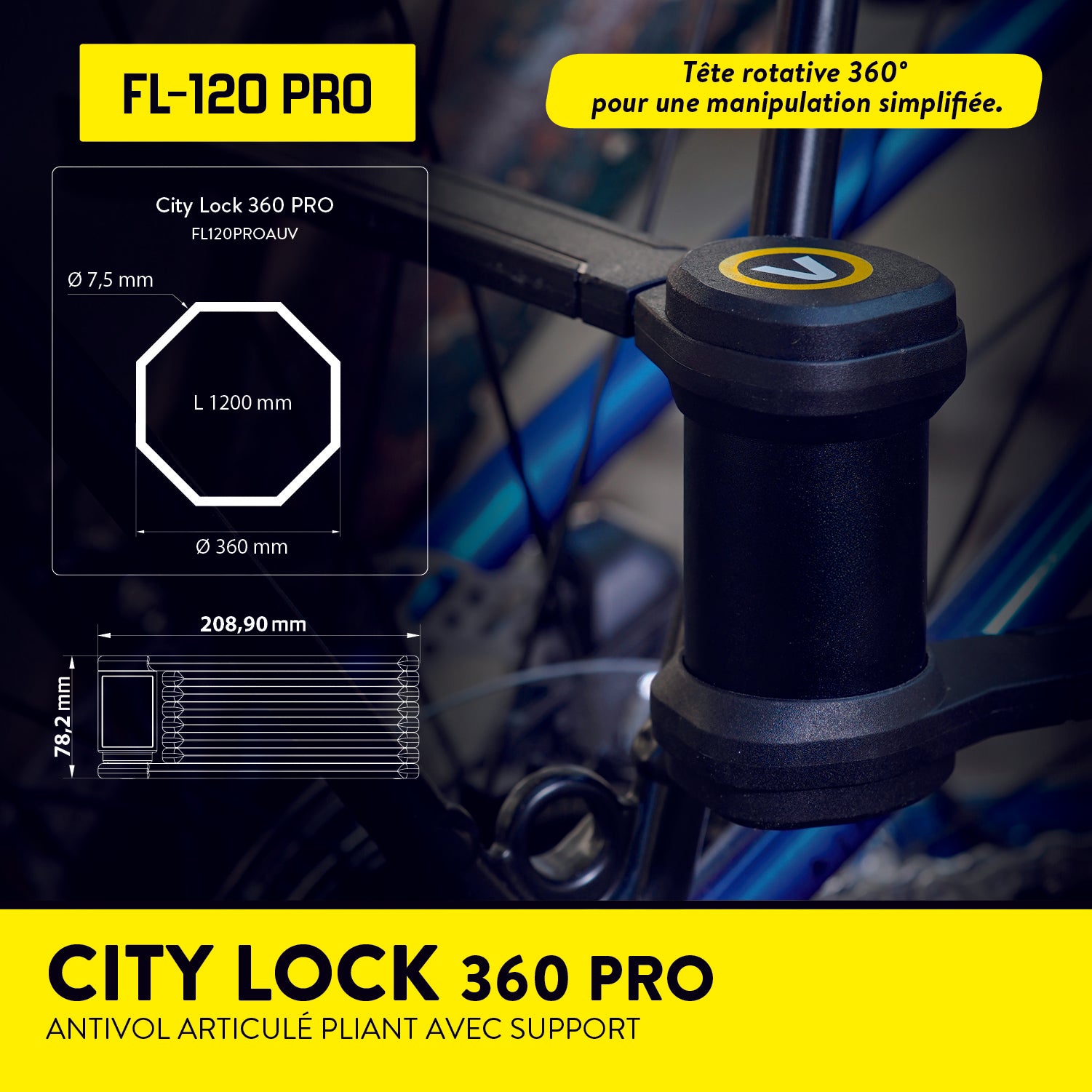 CITY LOCK 360 PRO – avec support