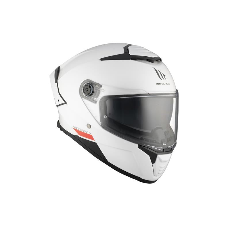 MT HELMET Thunder 4 SV Solide A0 Gloss Pearl Blanche