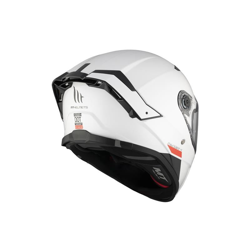 MT HELMET Thunder 4 SV Solide A0 Gloss Pearl Blanche