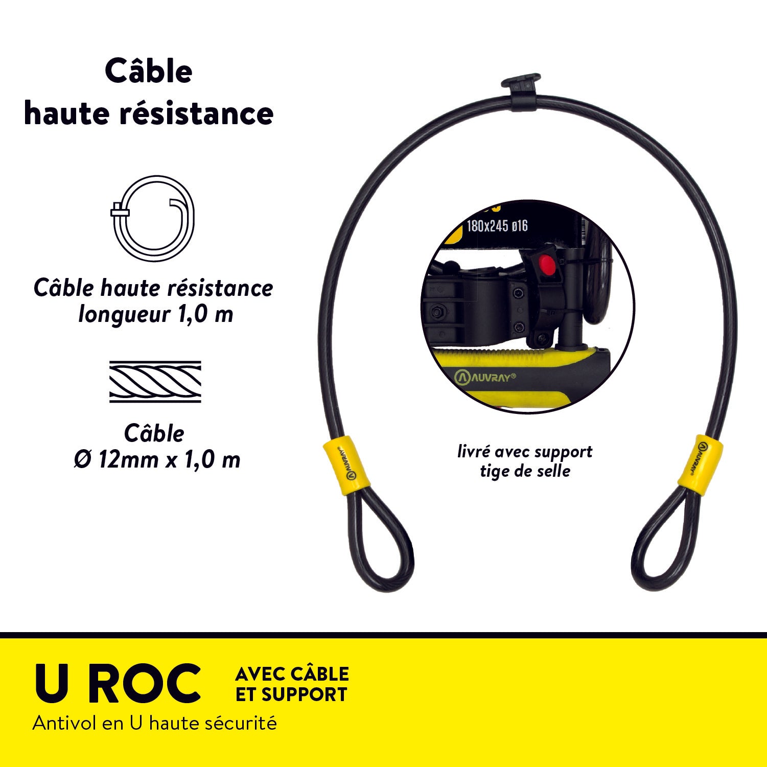 U ROC avec câble et support