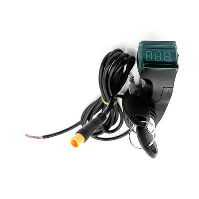 Key switch with voltage display, 3-pin waterproof switch 