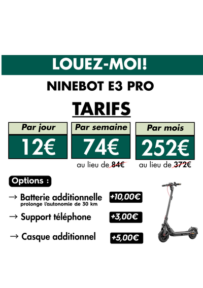 Location - Trottinette électrique Segway-Ninebot E3 Pro E