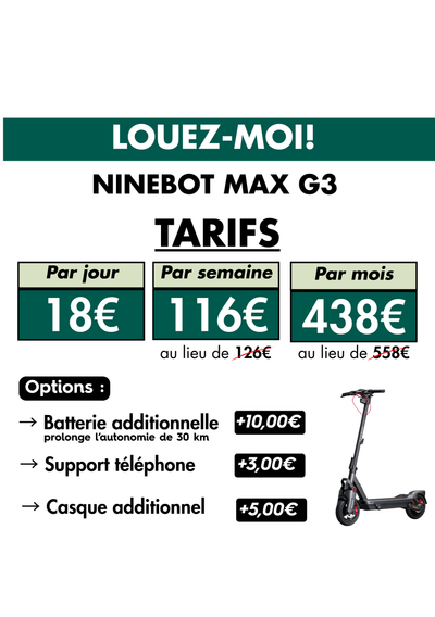 Location - Trottinette électrique Segway-Ninebot Max G3 E