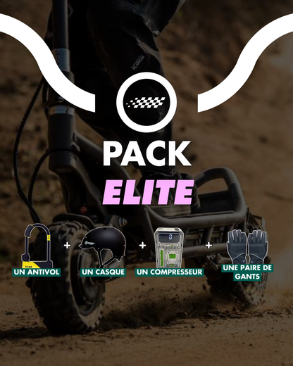 Pack ELITE : casque homologué moto + antivol SRA + compresseur + gants