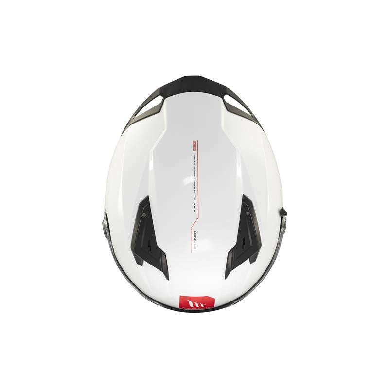 MT HELMET Braker SV Solide A0 Gloss Pearl White