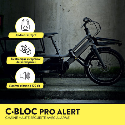 Antivol à chaîne avec cadenas et alarme Auvray C-BLOC PRO ALERT