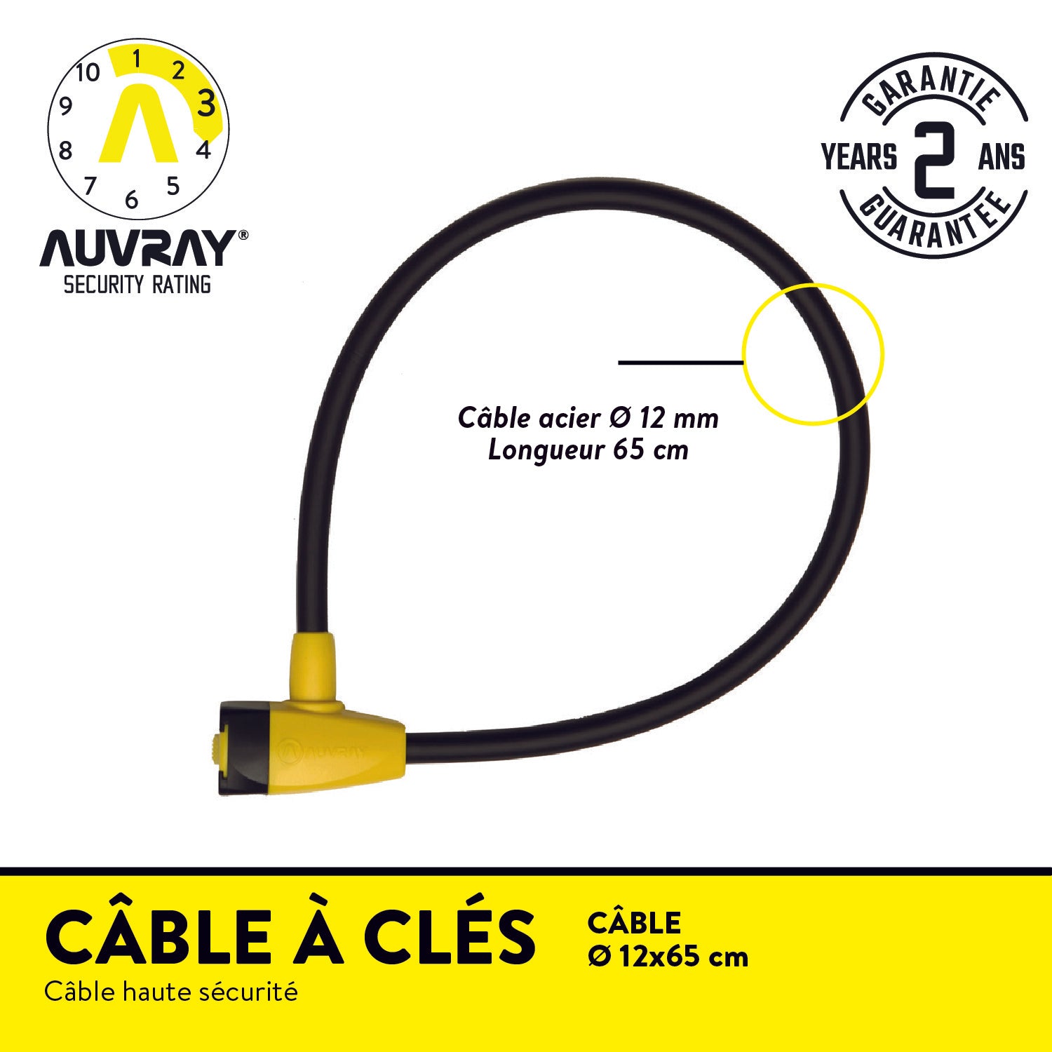 CABLE A CLES LONG. 65 Ø 5