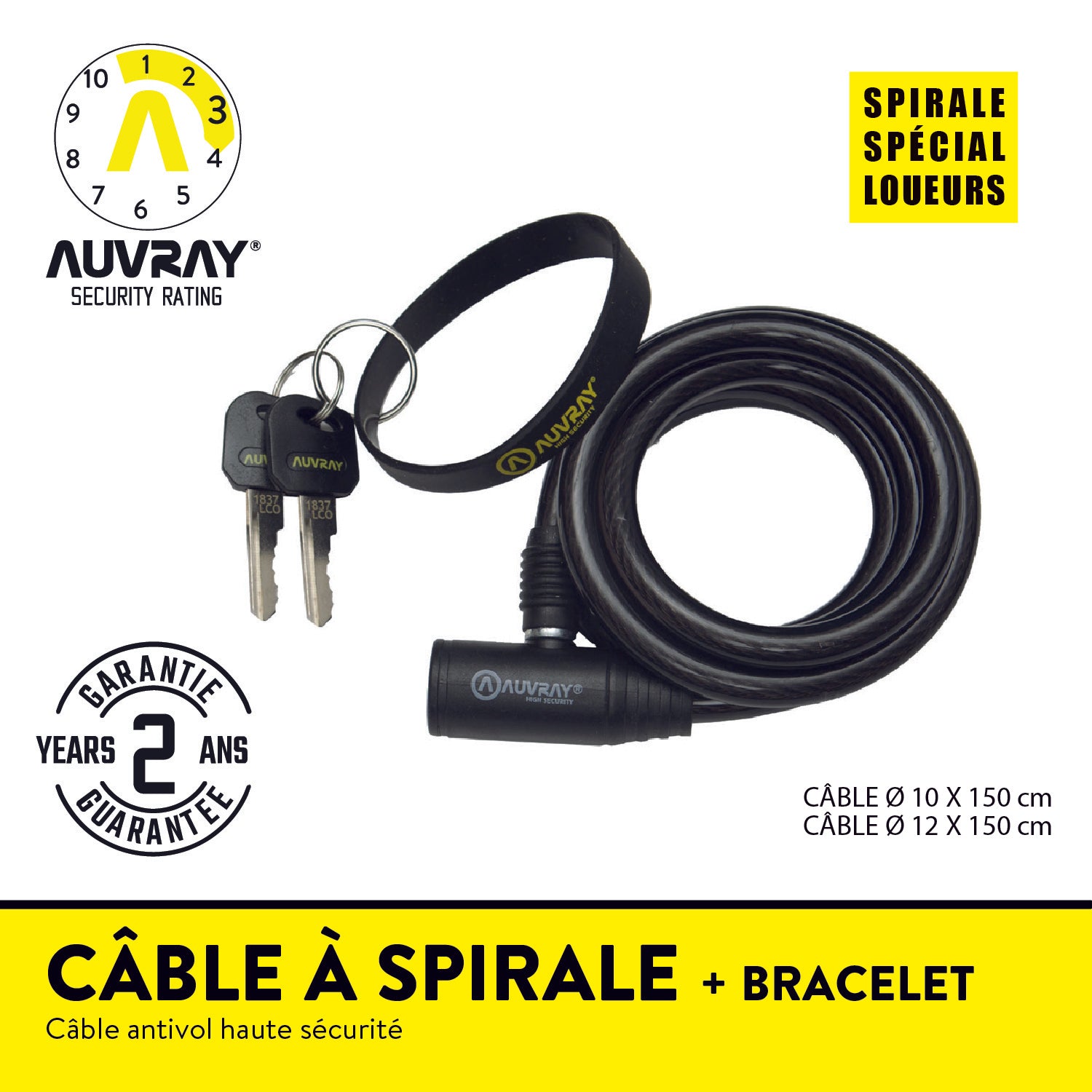 SPIRALE + BRACELET	LONG. 150 Ø 12