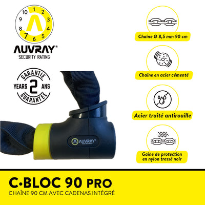 Antivol à chaîne avec cadenas Auvray C-BLOC PRO