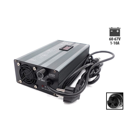 Chargeur rapide 60V ➡️ 67V 1-10A GX16-3P