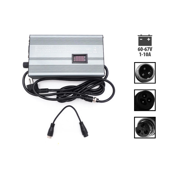 Pack Chargeur rapide 60V 67V 1-10A + AdaptateurLP-16