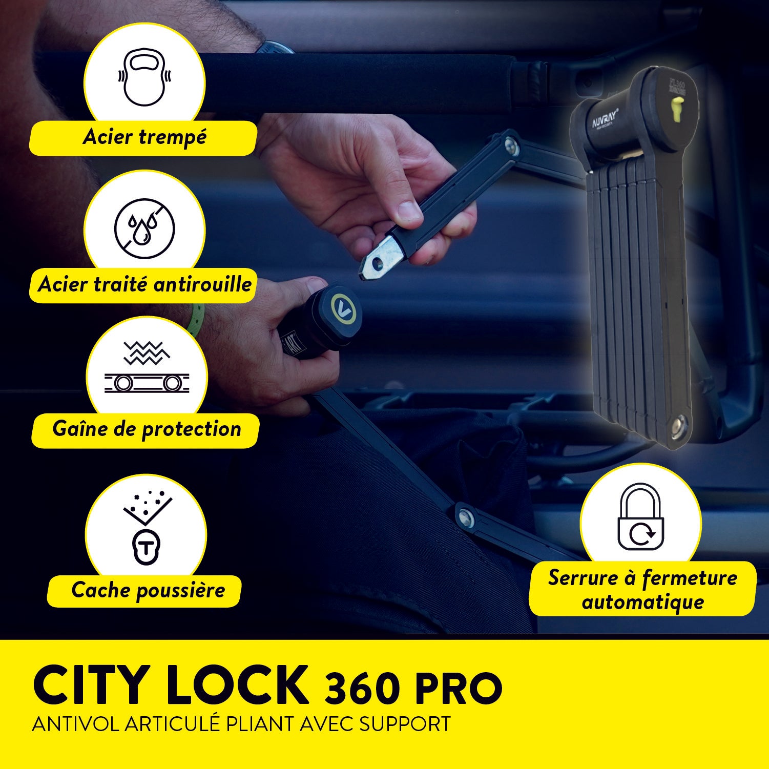 CITY LOCK 360 PRO – avec support