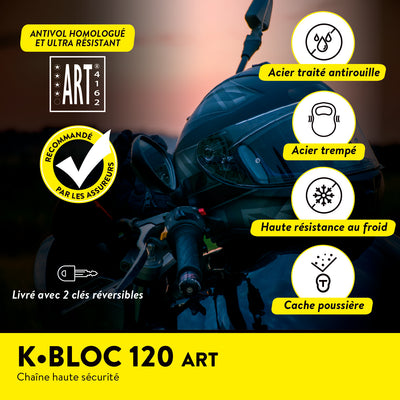 K•BLOC 120 ART Chain with padlock