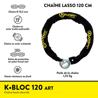 K•BLOC 120 ART Chain with padlock