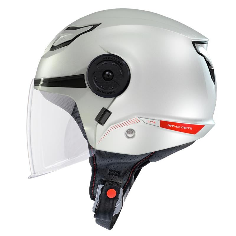 MT HELMET Lite Solid A0 Gloss Pearl White