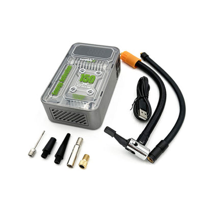 Pack PERFORMANCE : casque + antivol + compresseur portatif