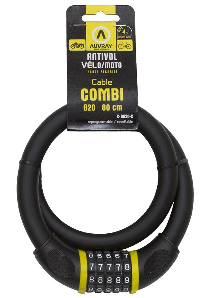 Câble CABLE COMBI A CHIFFRE LONG. 80 Ø 20