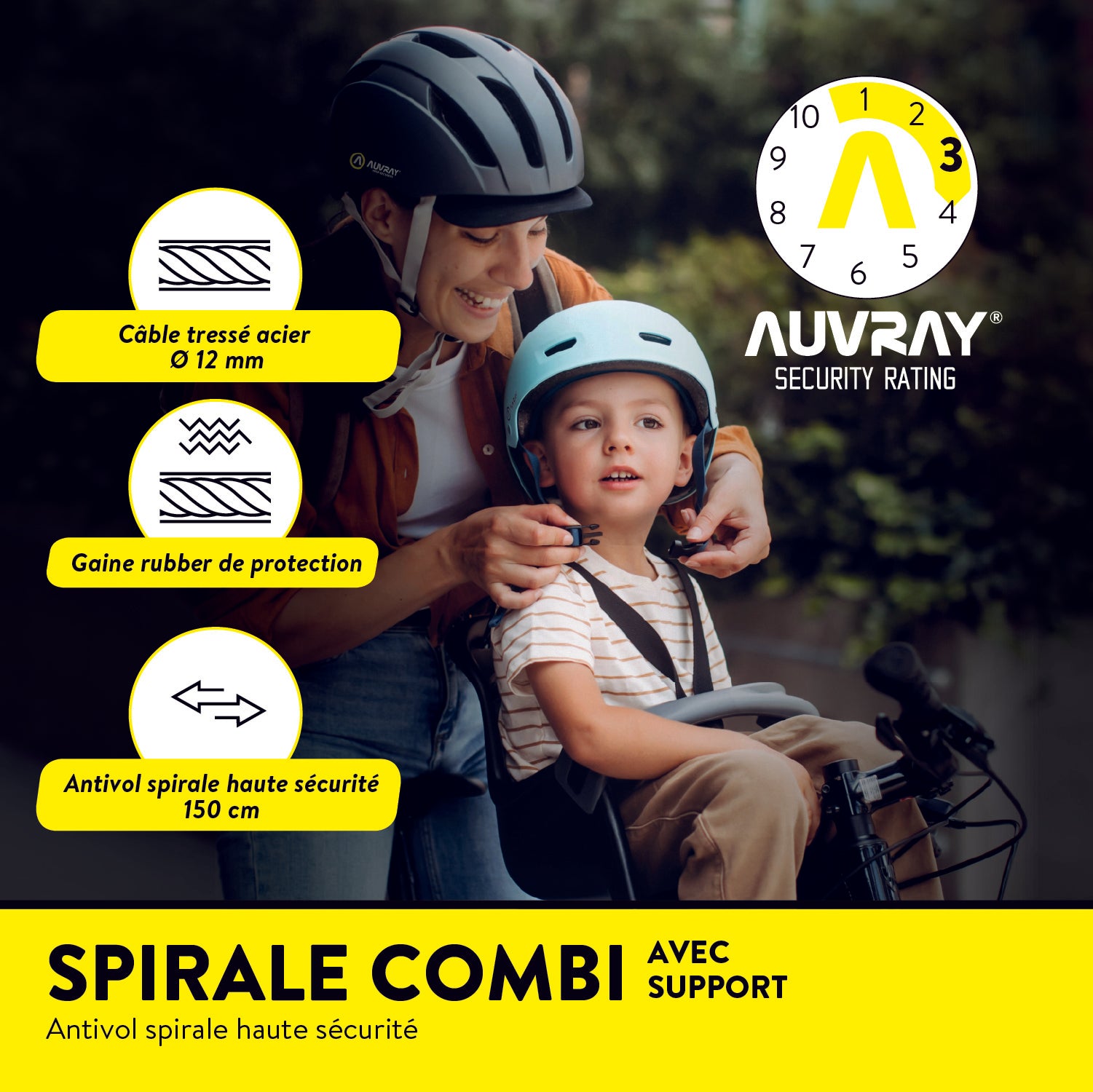 SPIRALE COMBI Antivol spirale haute sécurité
