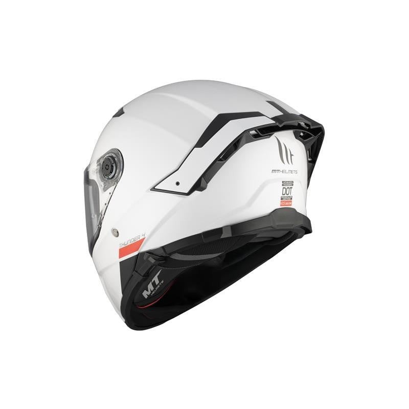 MT HELMET Thunder 4 SV Solide A0 Gloss Pearl Blanche