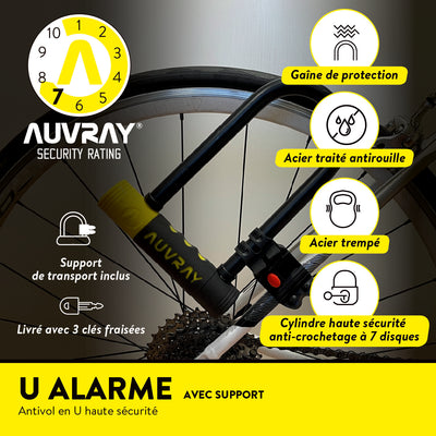 Antivol en U Auvray 90x210 - avec alarme
