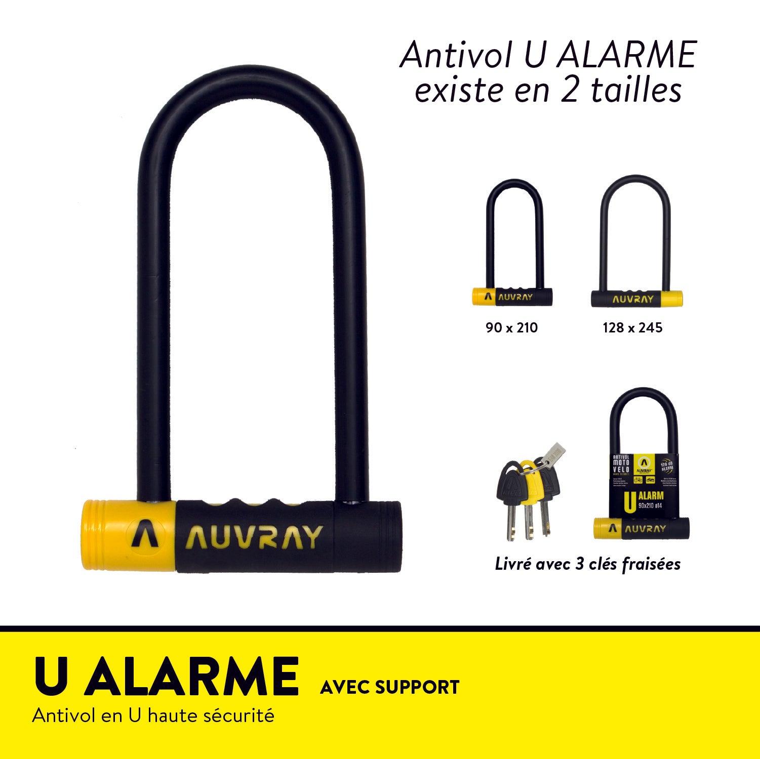 U ALARM avec support