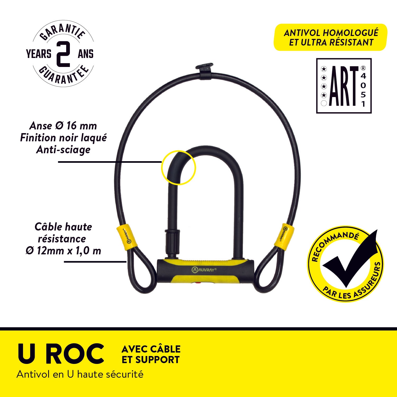 U ROC avec câble et support