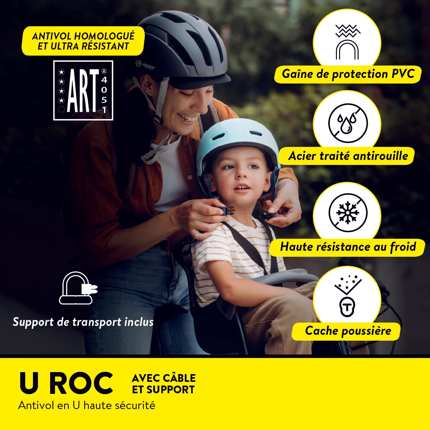 U ROC avec câble et support