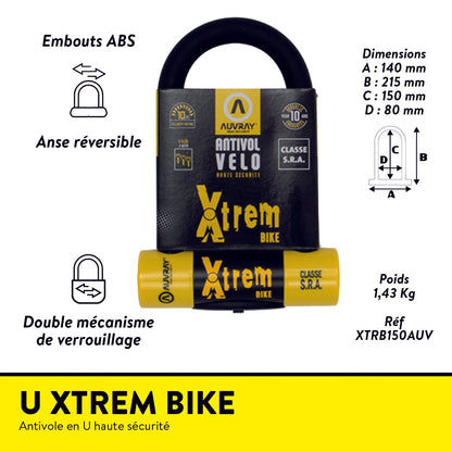 Antivol en U Auvray XTREM BIKE 150