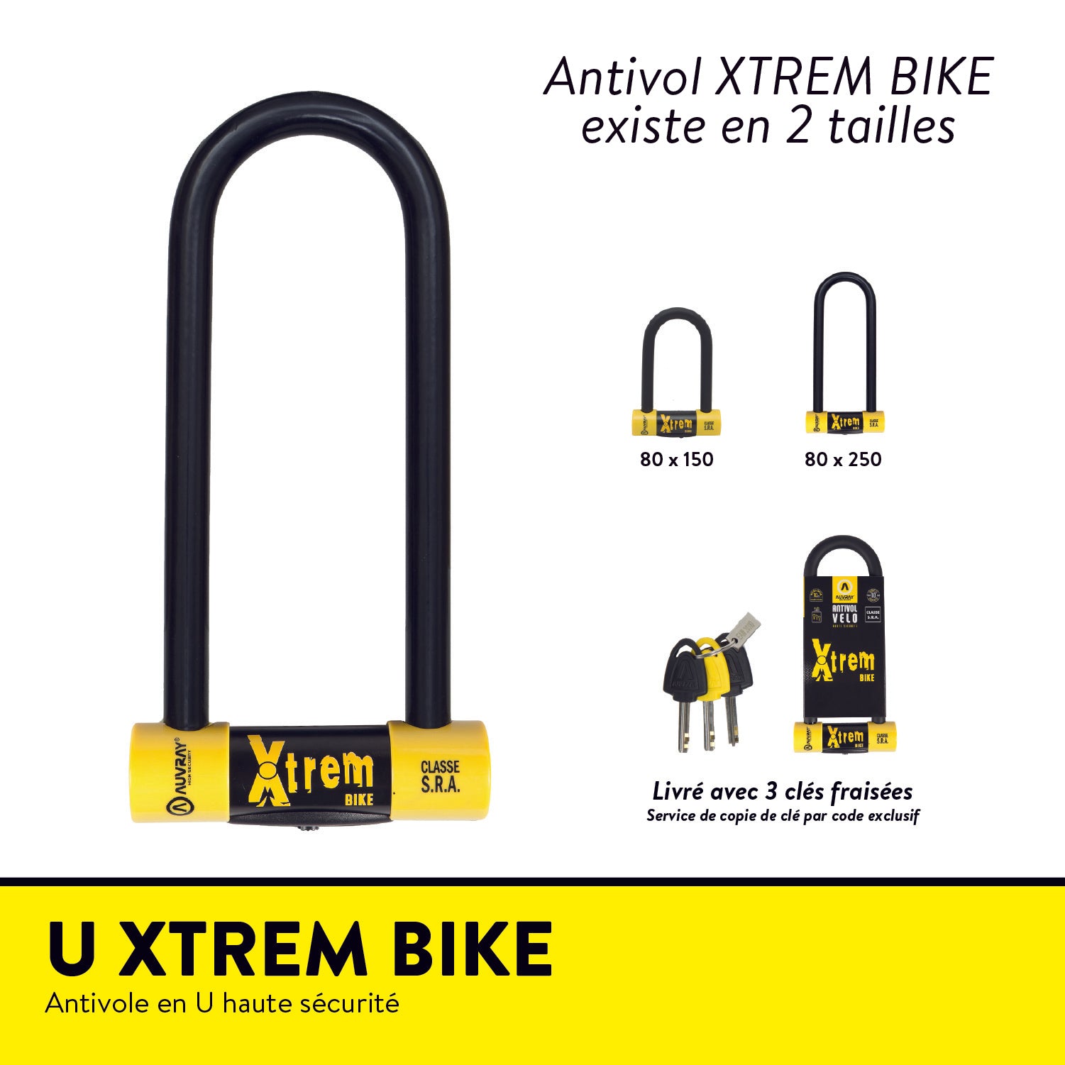 Antivol en U Auvray XTREM BIKE 150